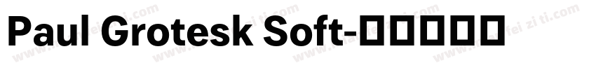 Paul Grotesk Soft字体转换